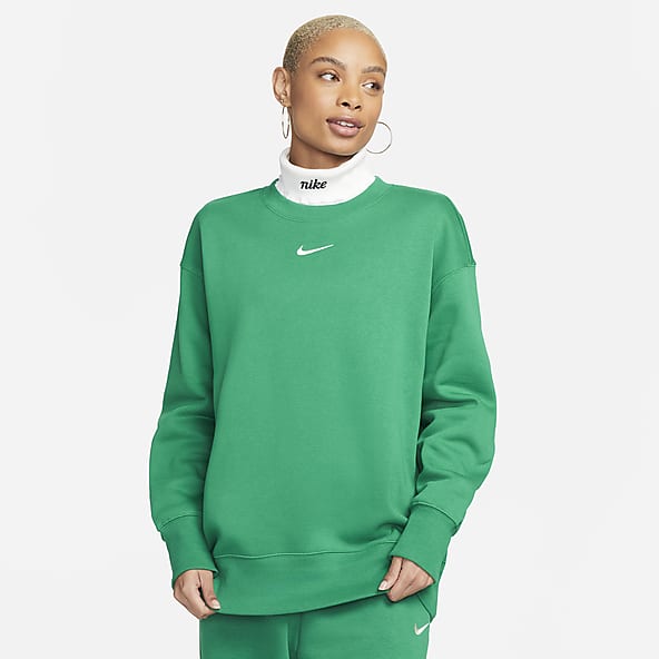 Summer Essentials Green Long Sleeve Shirts Sweatshirts. Nike